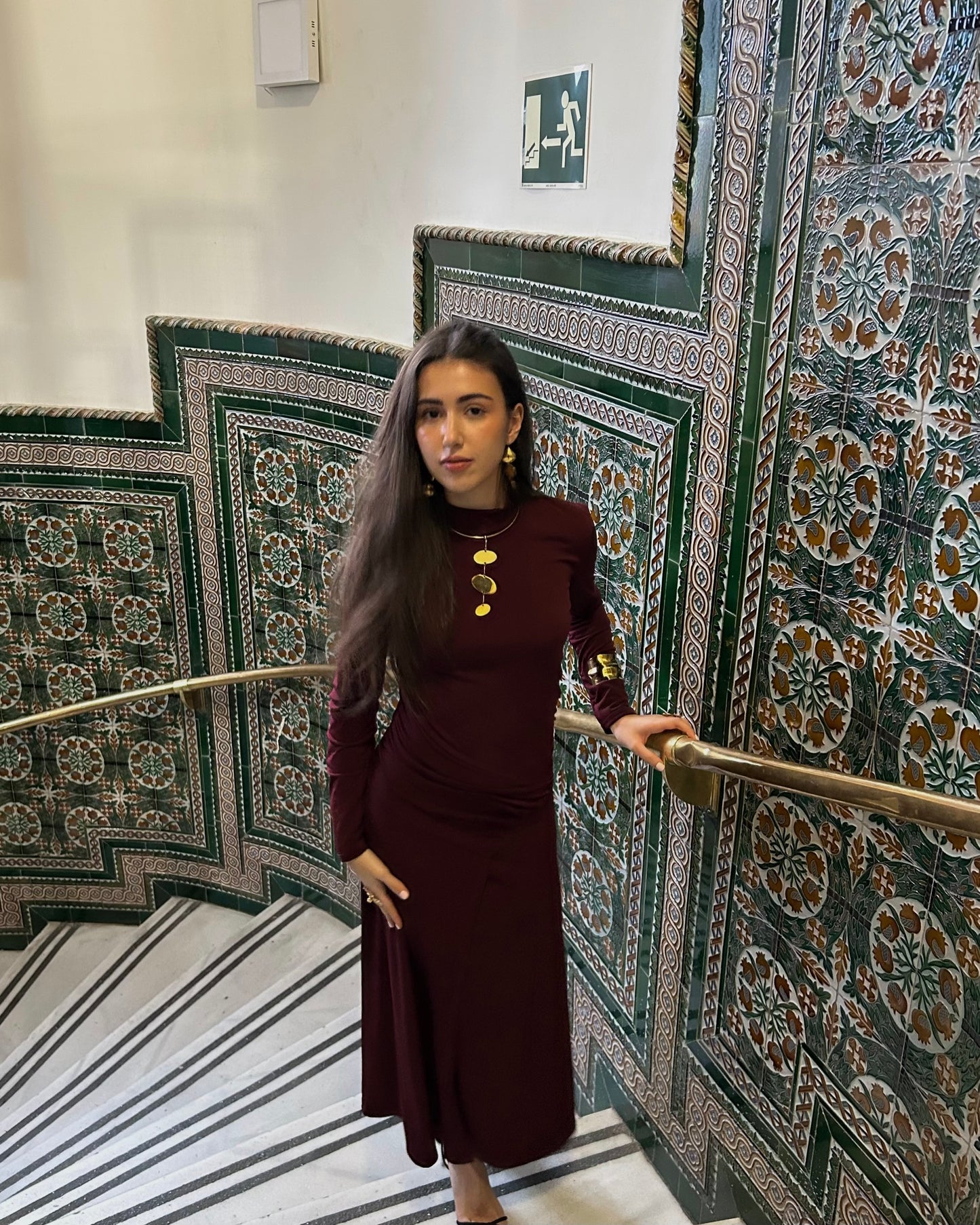 Vestido Berry granate