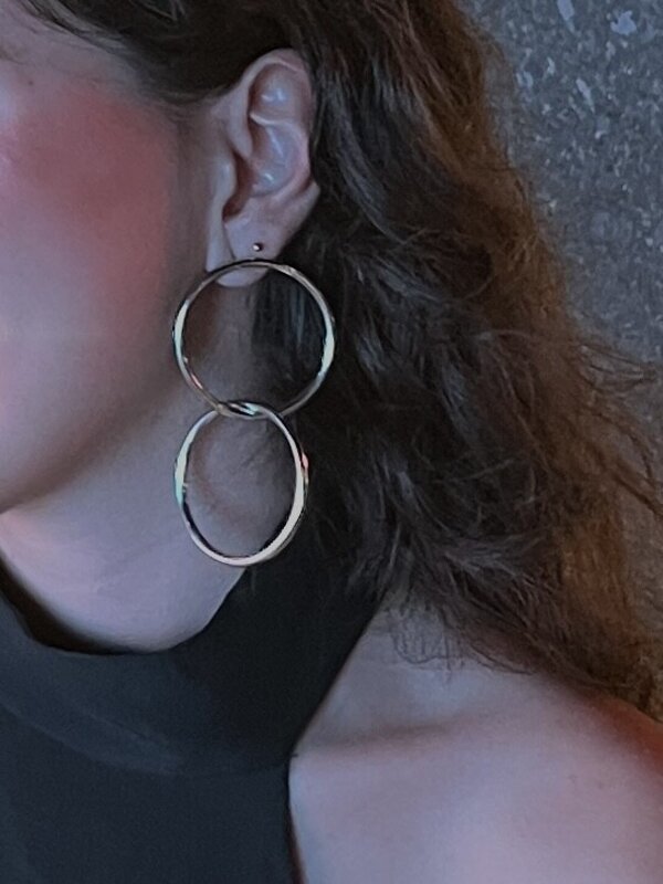 Pendientes Doble Plata