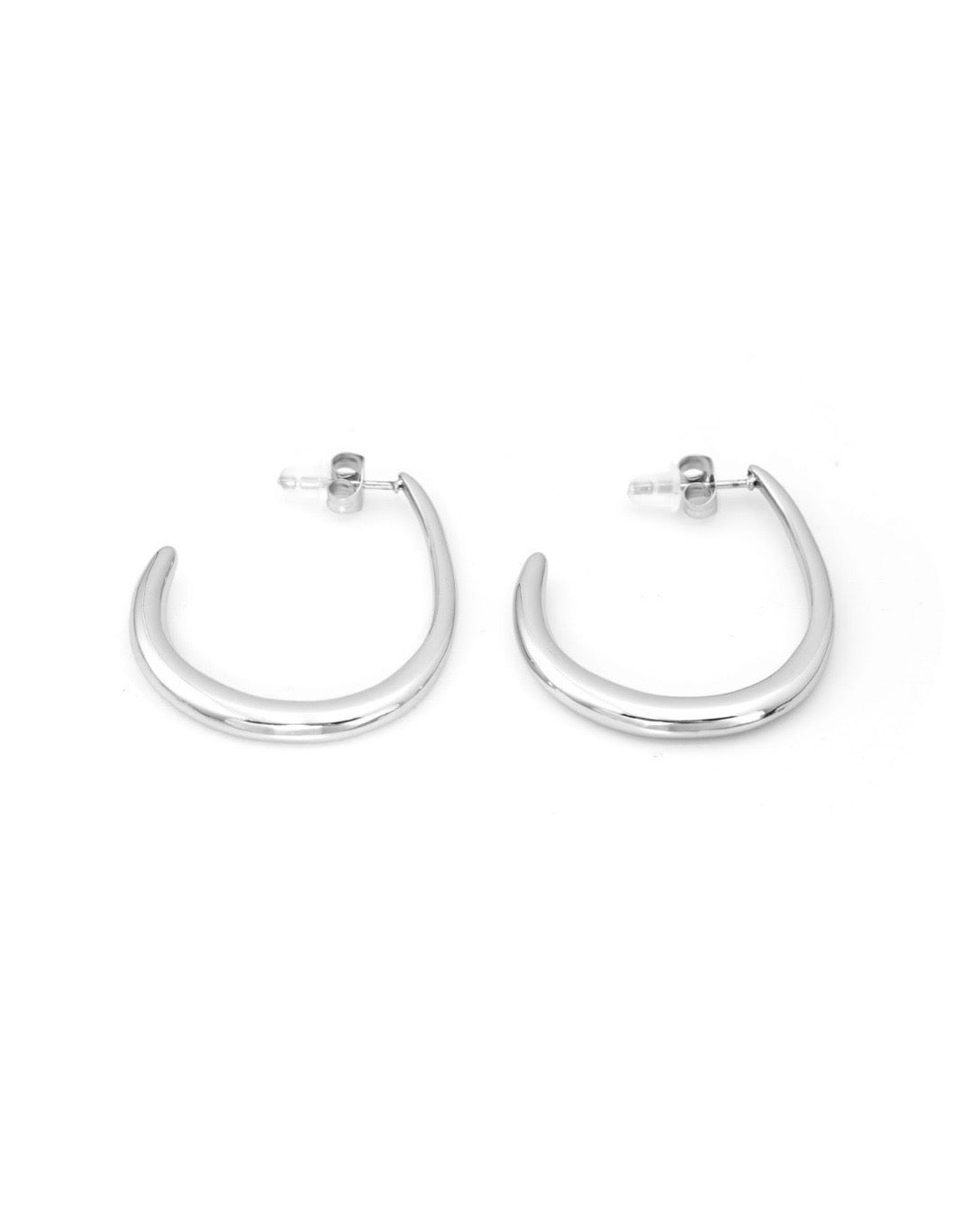 Pendientes Aro Oval Plata
