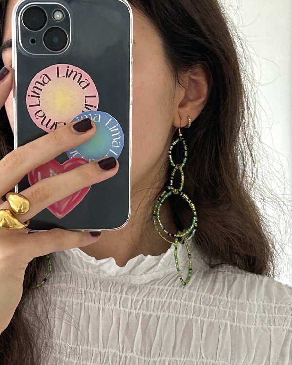 Pendientes Cristal green