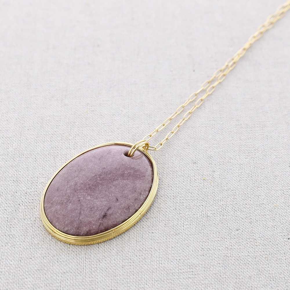 Collar Mauve piedra natural