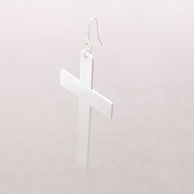 Pendientes Cruz Plata