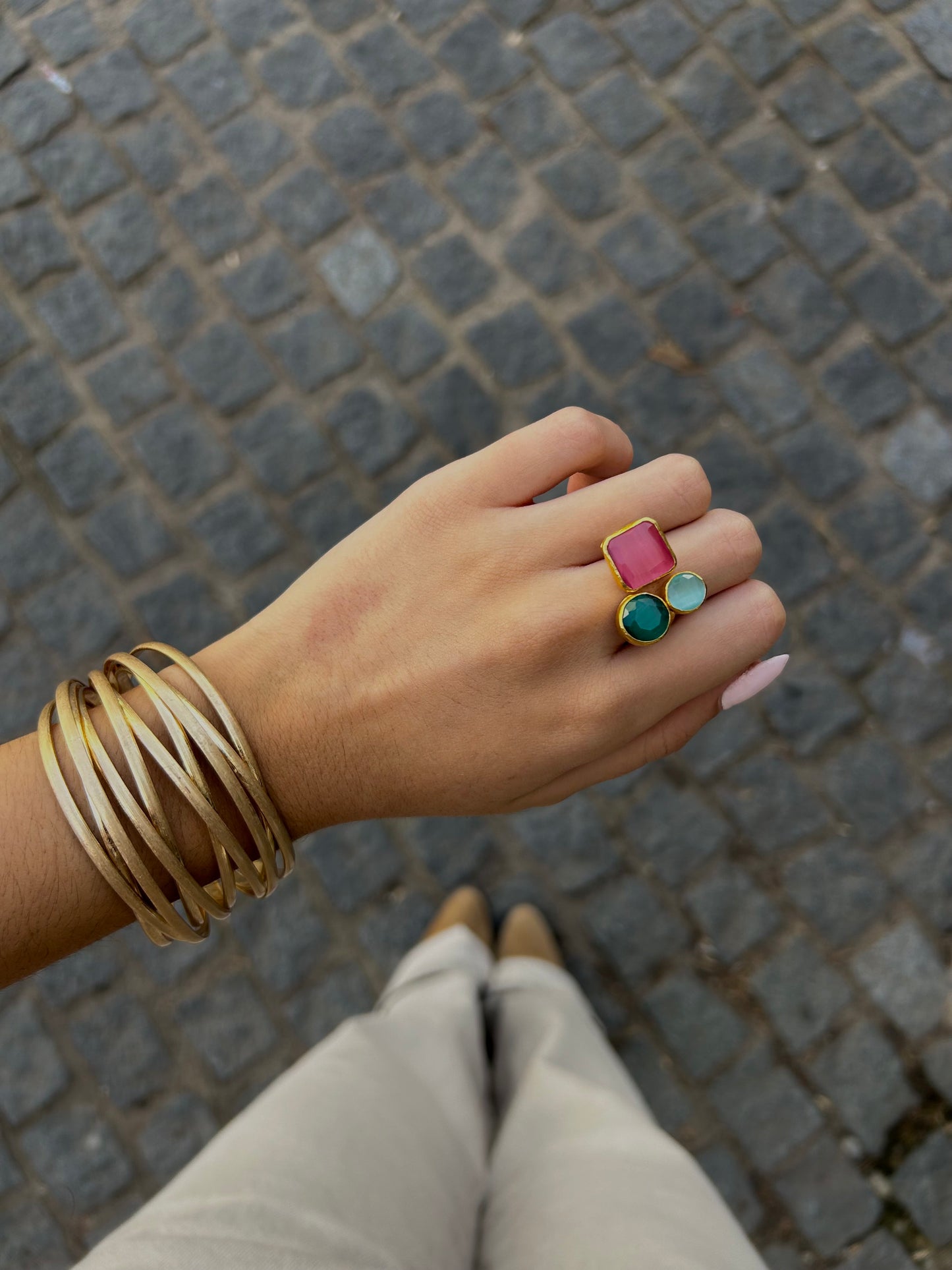 Pulsera Bambú Oro