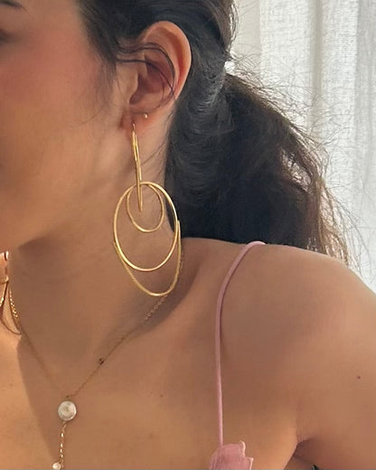 Pendientes Round Oro