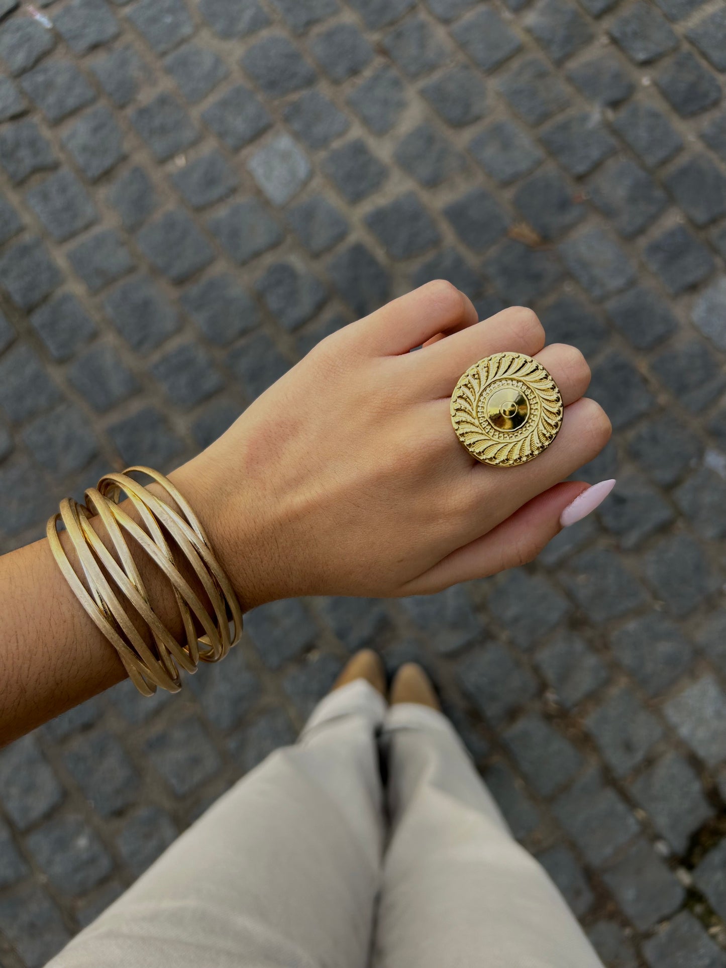 Pulsera Bambú Oro