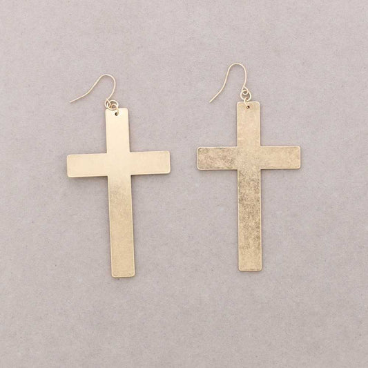 Pendientes Cruz Oro