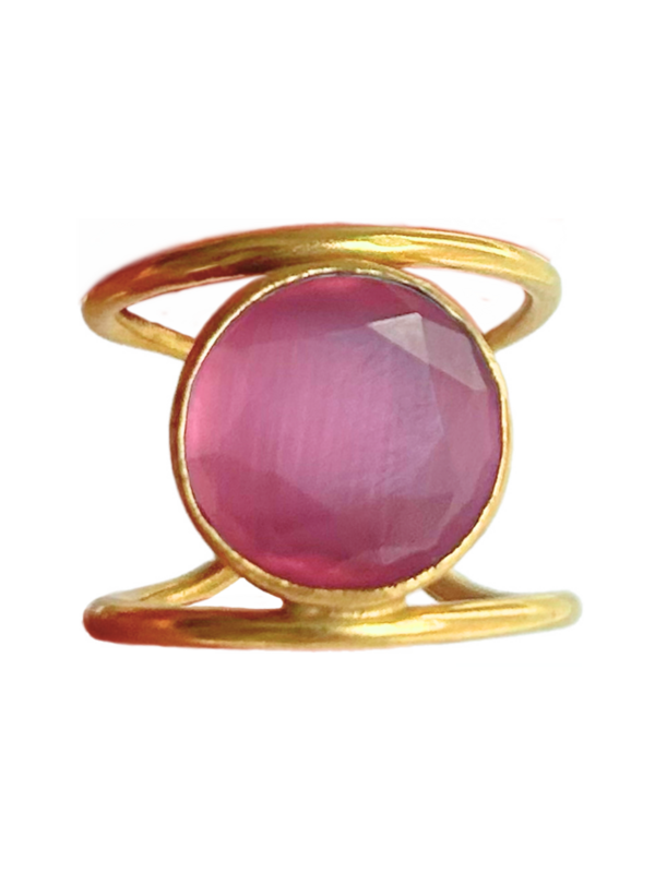 Soft Triple Stone Ring