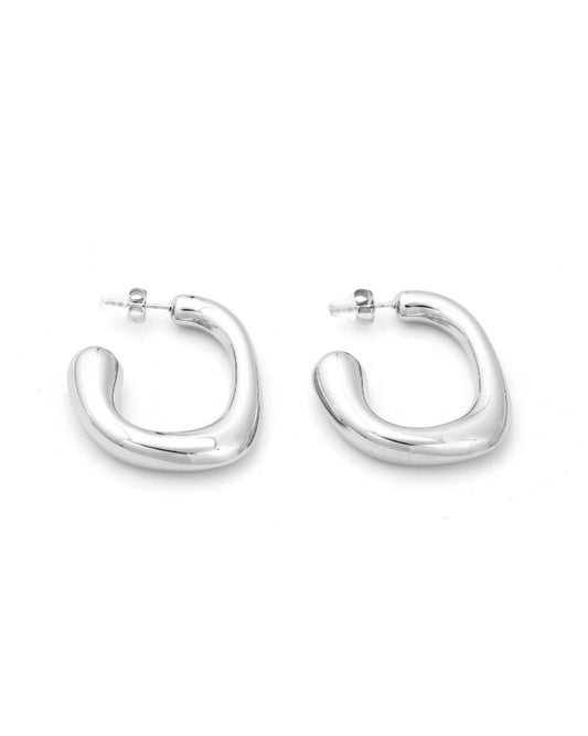 Pendientes Aro Geometric Plata