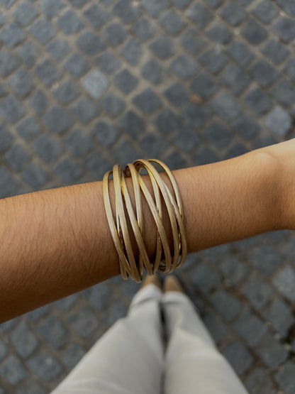 Pulsera Bambú Oro