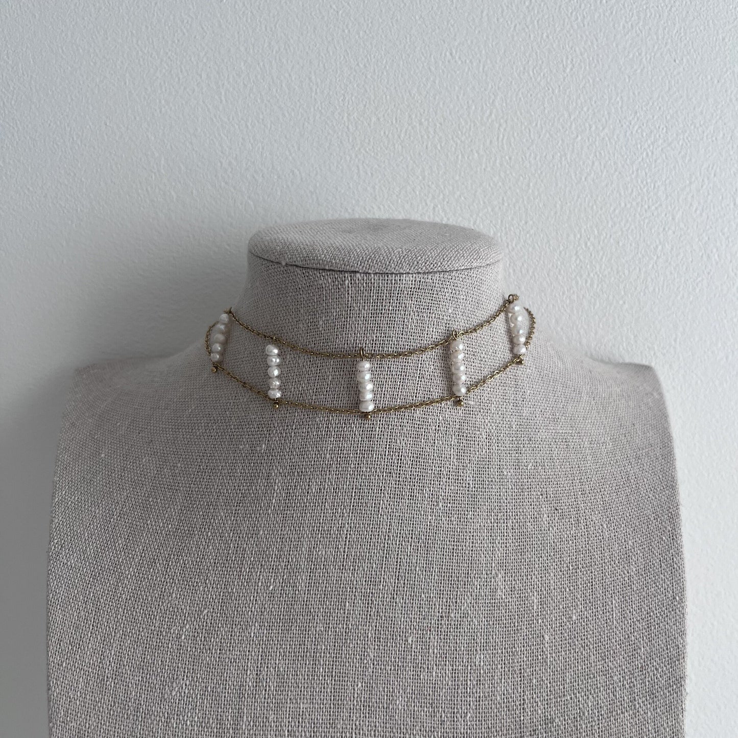 Collar Choker Perlas