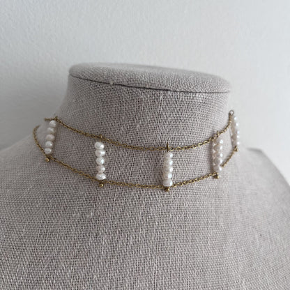 Collar Choker Perlas