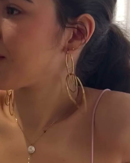 Pendientes Round Oro
