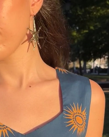 Pendientes Sol Oro